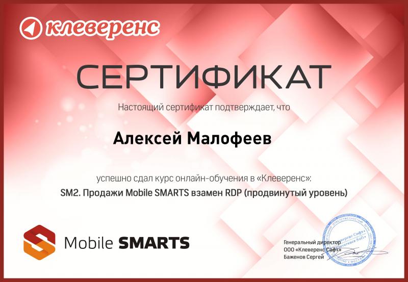 SM2. Продажи Mobile Smarts взамен RDP (продвинутый уровень)